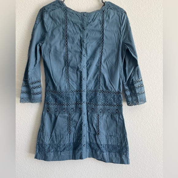 Abercrombie and Fitch embroidered dress with button down on back side. size Smal - Picture 6 of 6